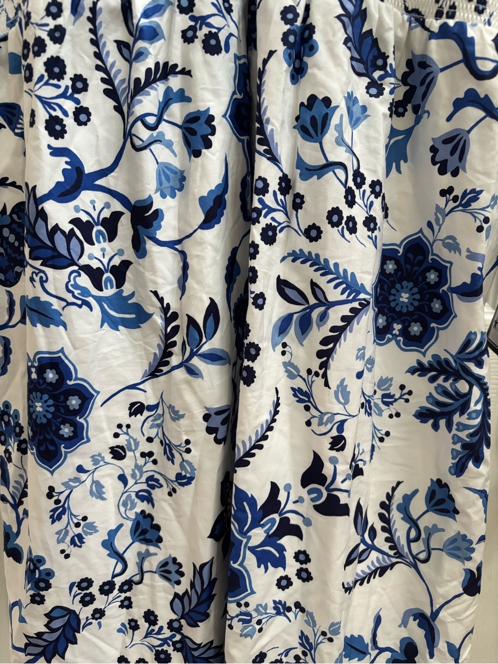 Adrianna Papell Ruffle Midi Dress w/ Blue & White Floral Print, Size 12, NWT - Picture 5 of 8